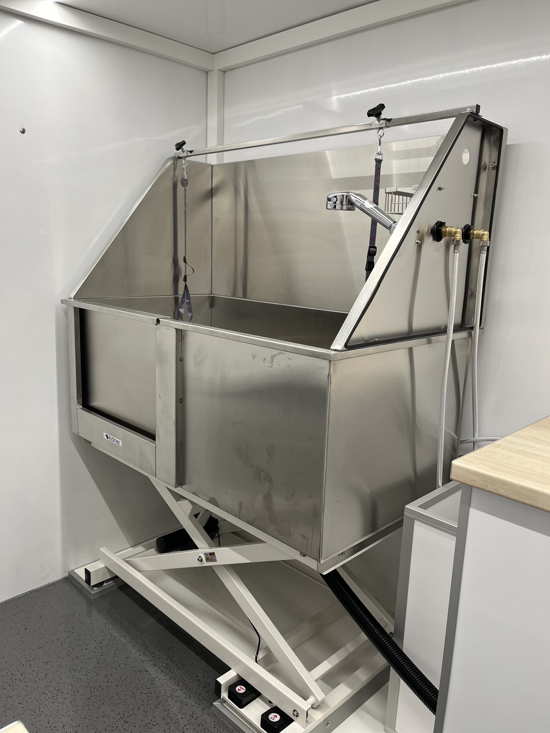 baignoire professionnelle en inox pour chien